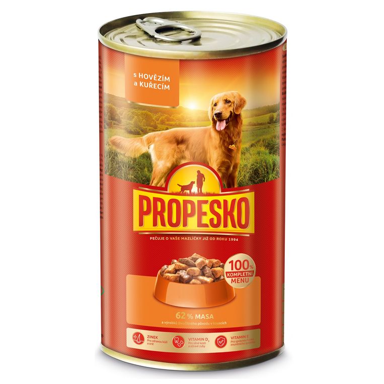 Propesko Dog Konzerva s goveđinom i piletinom u umaku 1240 g