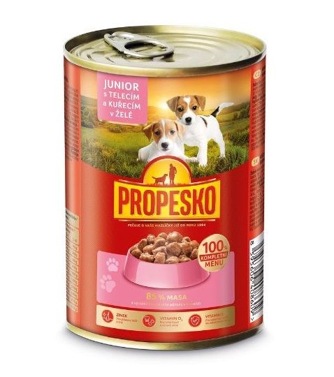 Propesko Dog Konzerva Junior s telećinom i piletinom u želeu 415 g