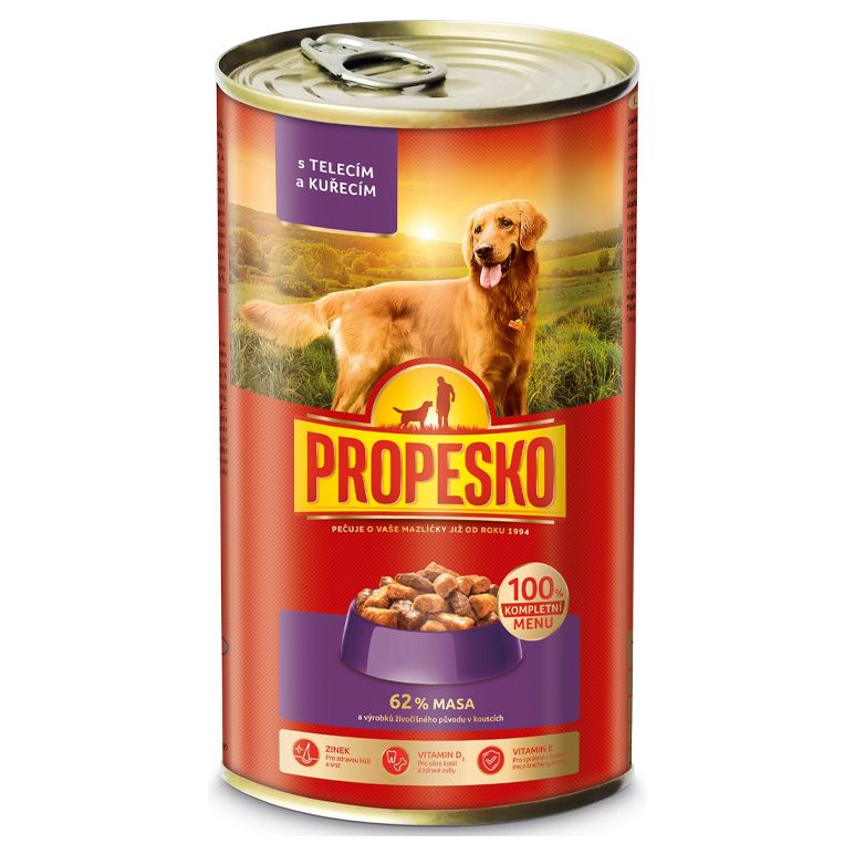 Propesko Dog Konzerva s telećinom i piletinom u umaku 1240 g
