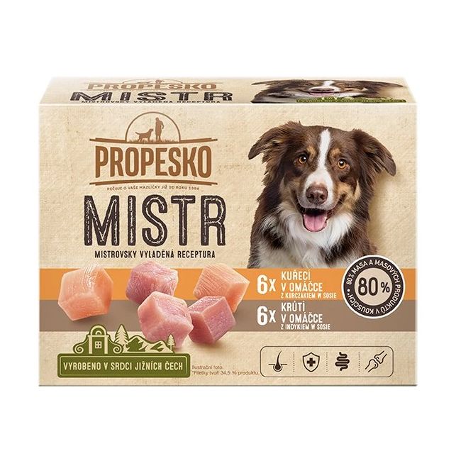 Propesko MISTR Dog vrećica piletina/ćuretina u umaku 12 x 85 g