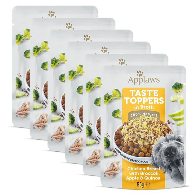 Applaws Dog Taste Toppers in Broth pileća prsa, brokula, jabuka, kvinoja 6 x 85 g