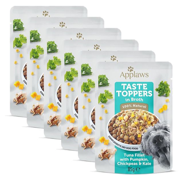 Applaws Dog Taste Toppers in Broth tuna, bundeva, slanutak i kelj 6 x 85 g