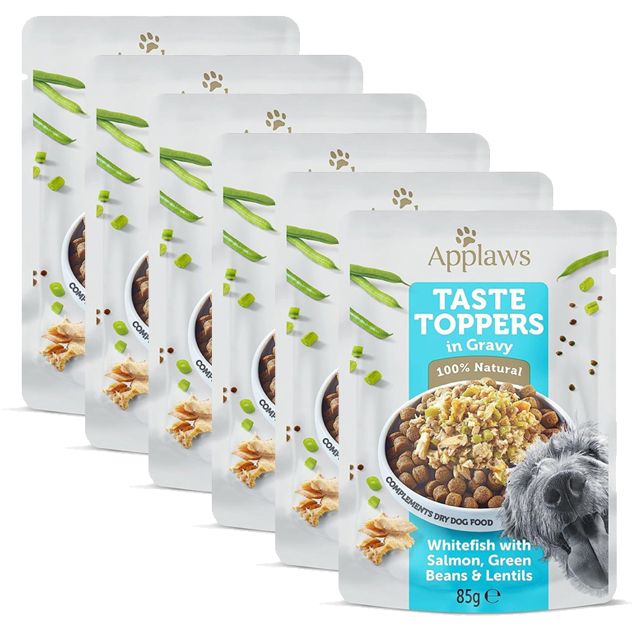 Applaws Dog Taste Toppers in Gravy bijela riba, losos, grah i leća 6 x 85 g