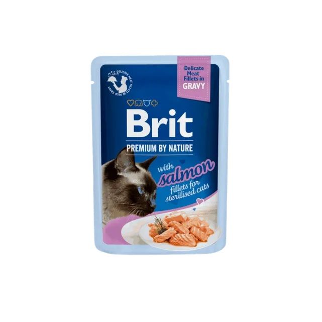 BRIT Premium Cat Delicate Fillets in Gravy with Salmon for Sterilised 85 g