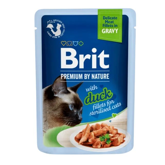BRIT Premium Cat Delicate Fillets in Gravy with Duck for Sterilised 85 g
