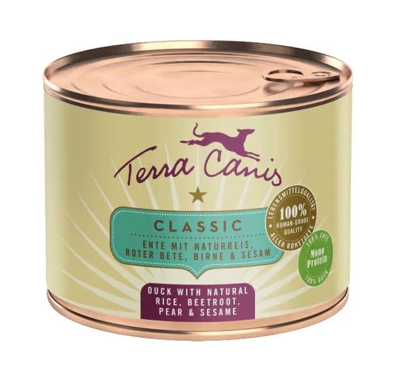 Terra Canis Duck with natural rice, beetroot, pear & sesame 200 g