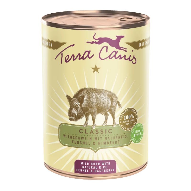 Terra Canis Wild Boar with natural rice, fennel & raspberry 400 g
