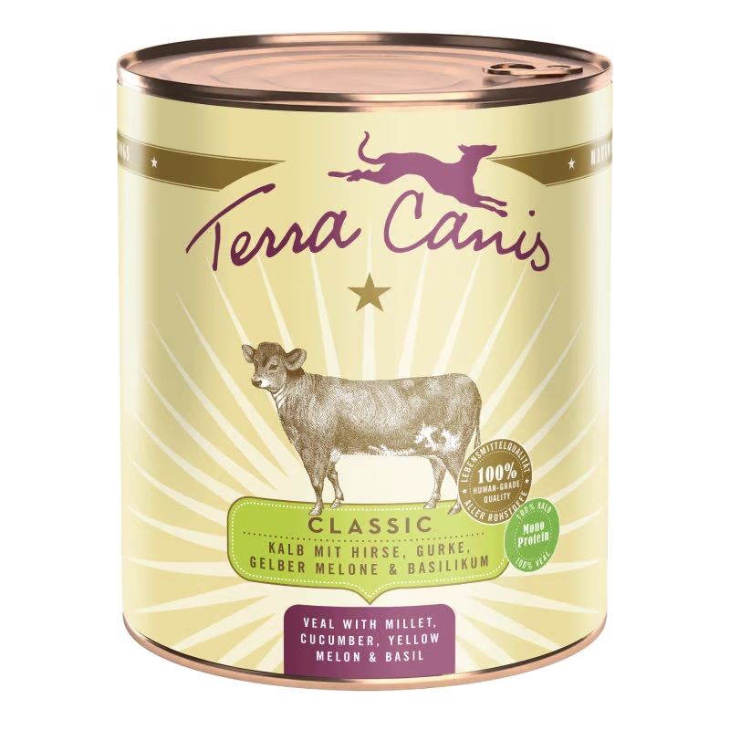 Terra Canis Veal with millet, cucumber, yellow melon & basil 800 g