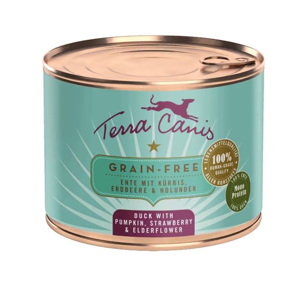 Terra Canis Grain-free Duck with pumpkin, strawberry & elderflower 200 g
