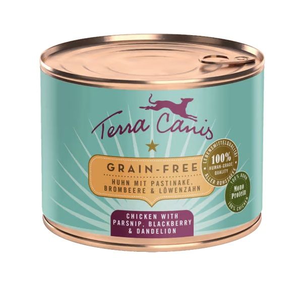 Terra Canis Grain-free ﻿Chicken with parsnip, blackberry & dandelion 200 g