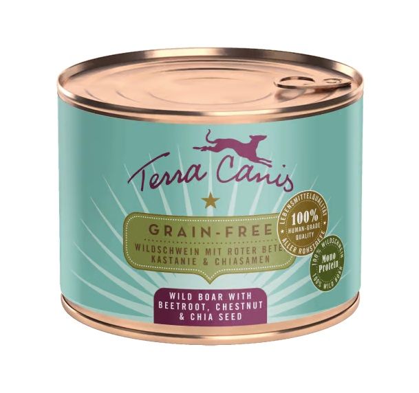 Terra Canis Grain-free Wild Boar with beetroot, chestnut & chia seeds 200 g
