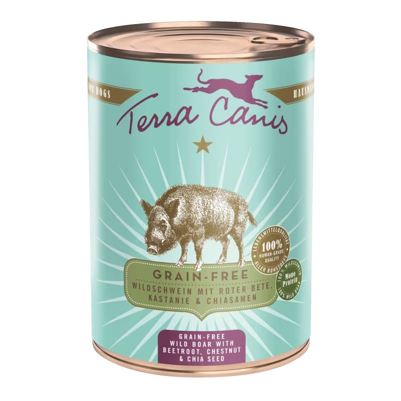 Terra Canis Grain-free Wild Boar with beetroot, chestnut & chia seeds 400 g