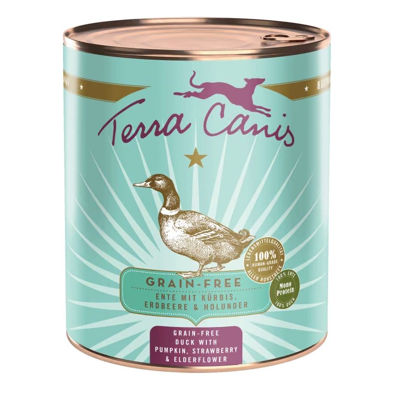 Terra Canis Grain-free Duck with pumpkin, strawberry & elderflower 800 g