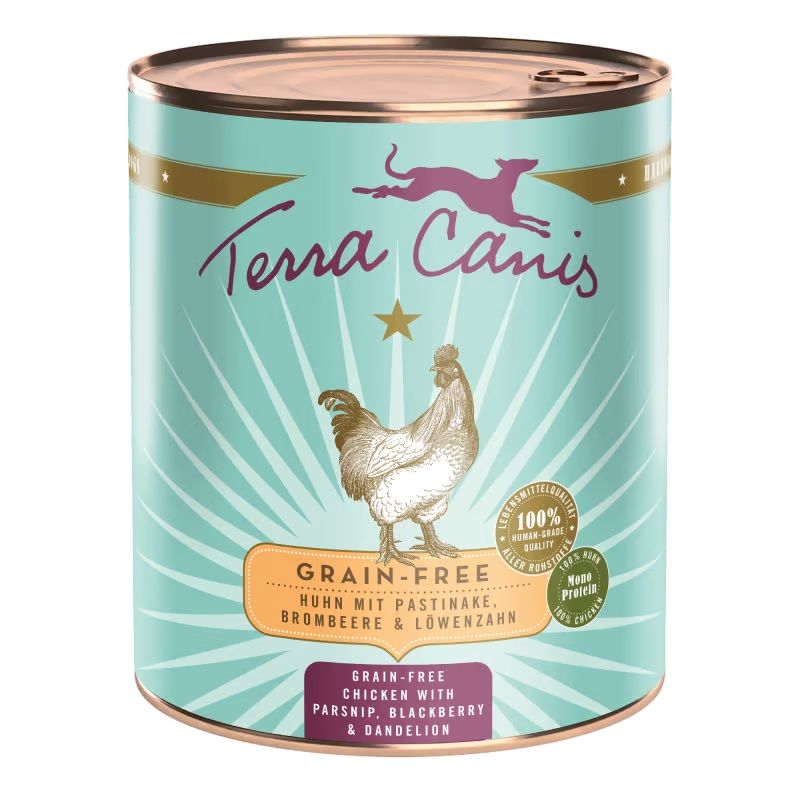 Terra Canis ﻿Grain-free Chicken with parsnip, blackberry & dandelion 800 g