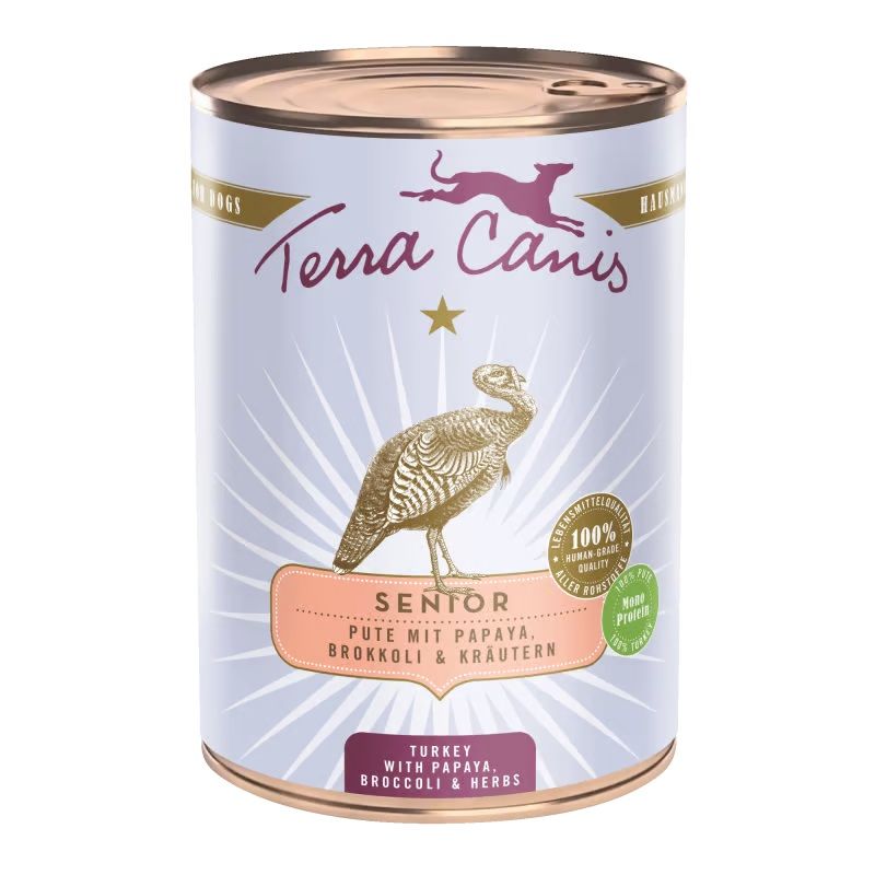 Terra Canis ﻿Senior﻿ ﻿Turkey with papaya, broccoli & herbs 400 g