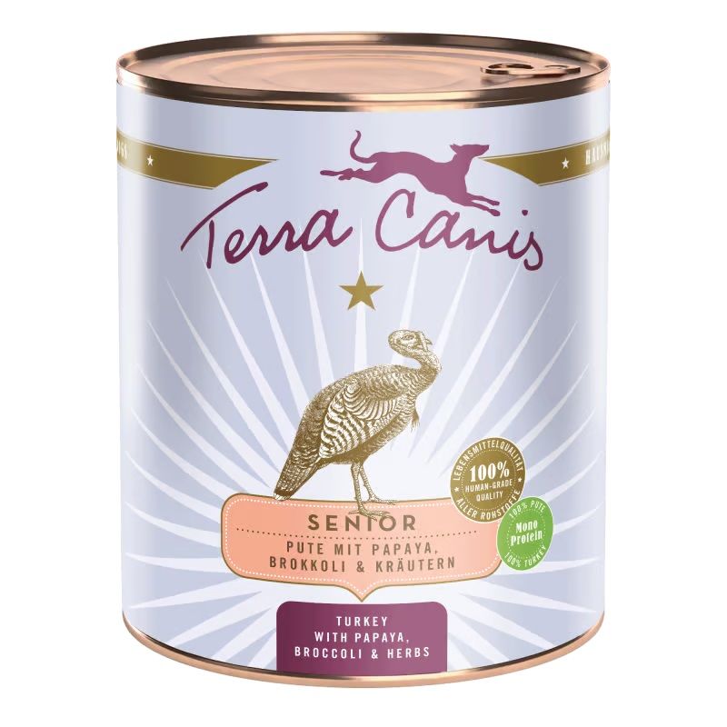 Terra Canis Senior ﻿﻿Turkey with papaya, broccoli & herbs 800 g