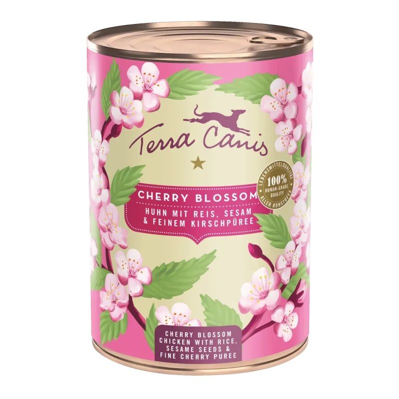Terra Canis Cherry Blossom - Chicken with rice, sesame seeds & fine cherry puree 400 g