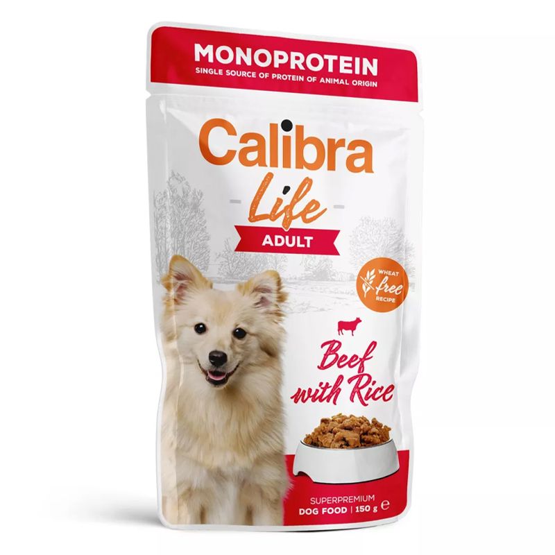 Calibra Dog Life Adult Beef with Rice konzerva 150 g