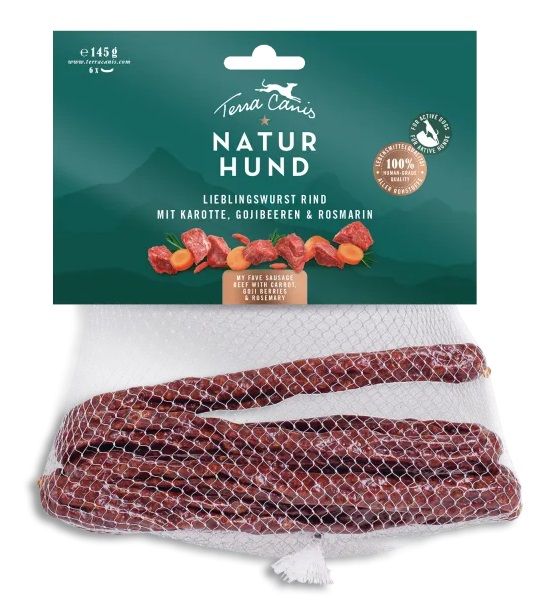 Terra Canis Lieblingswurst Naturhund Govedina s mrkvou 145 g