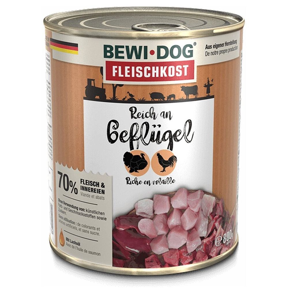 BEWI DOG konzerva – Piletina, 800g