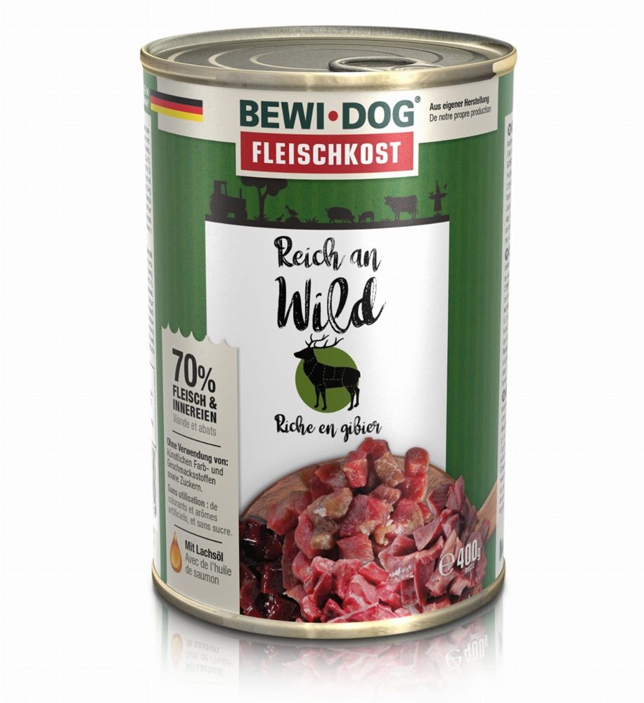 BEWI DOG konzerva – Divlja, 400g