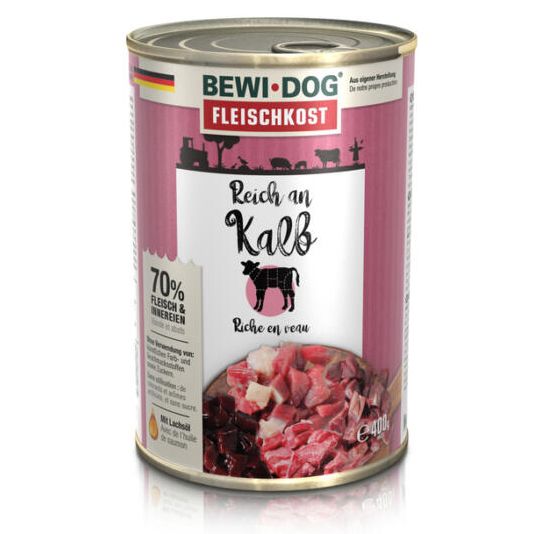 BEWI DOG konzerva – Teleće meso, 400g