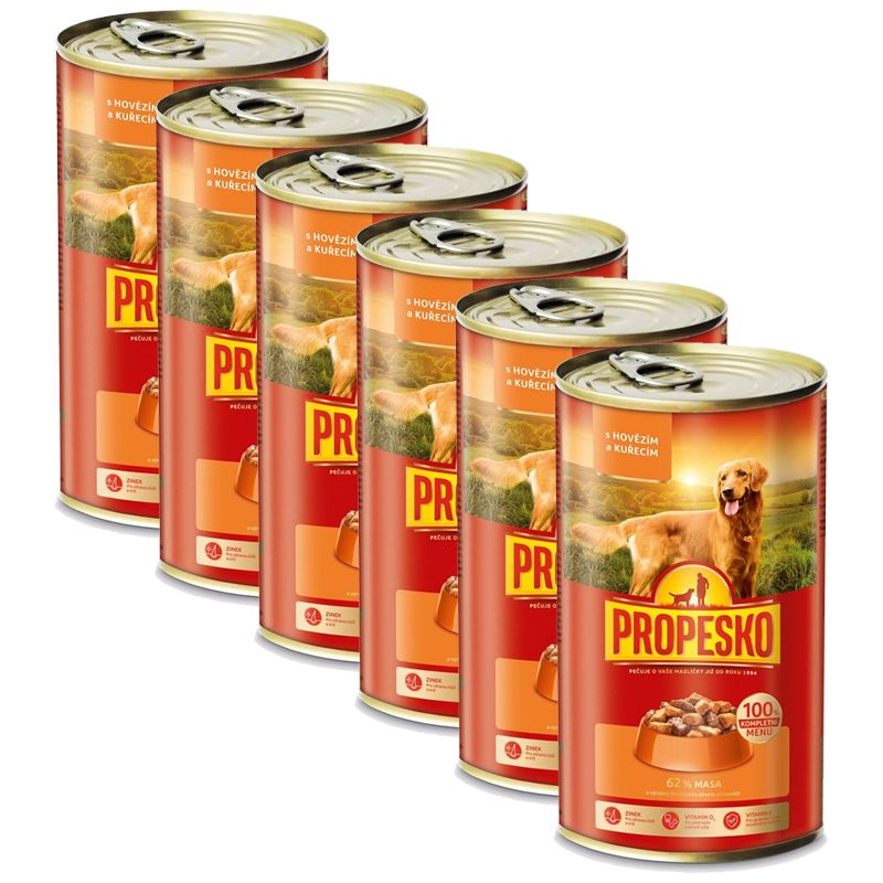 Propesko Dog Konzerva s govedinom i piletinom u umaku 6 x 1240 g