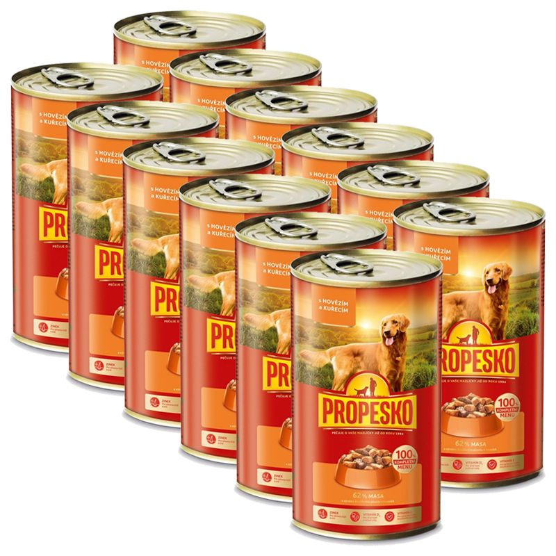 Propesko Dog Konzerva s govedinom i piletinom u umaku 12 x 1240 g