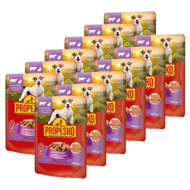 Propesko Dog Kapsica govedina-zec u umaku 12 x 100 g
