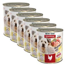BEWI DOG konzerva – Piletina, 6 x 800g