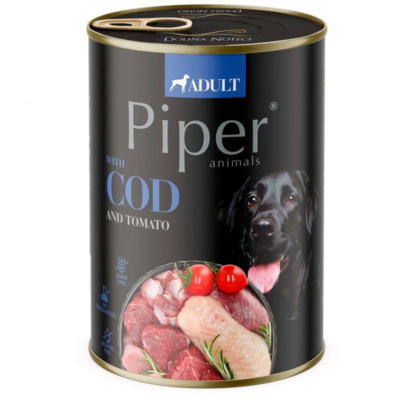 Konzerva Piper Adult s bakalarom i rajčicama 400 g