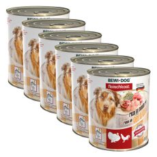 BEWI DOG konzerva – Piletina, 6 x 800g