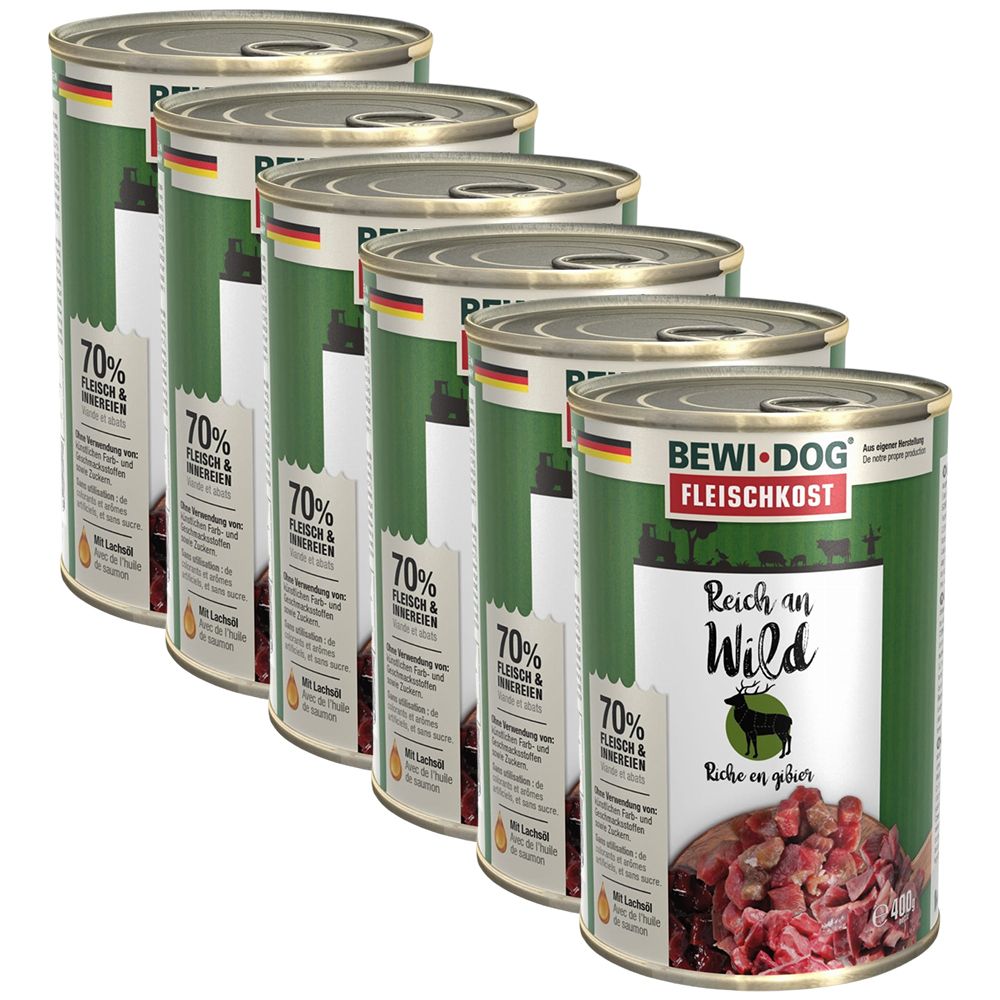 BEWI DOG konzerva – Divlja, 6 x 400g