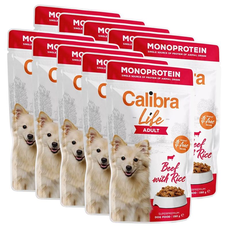 Calibra Dog Life Adult Beef with Rice konzerva 10 x 150 g