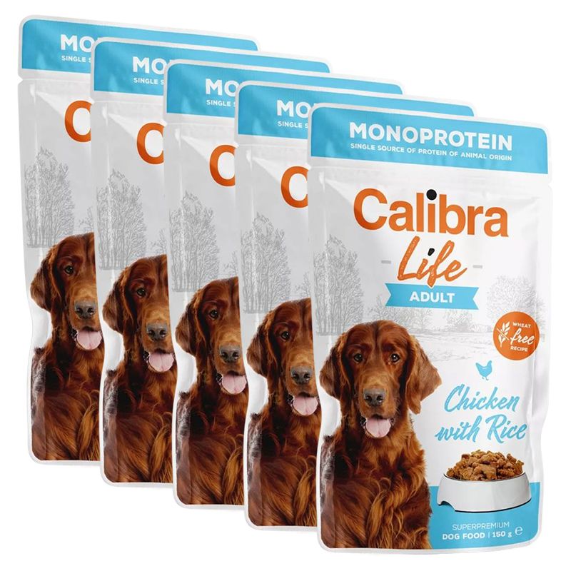 Calibra Dog Life Adult Chicken with Rice konzerva 5 x 150 g