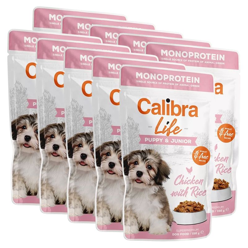 Calibra Dog Life Puppy & Junior Chicken with Rice konzerva 10 x 150 g