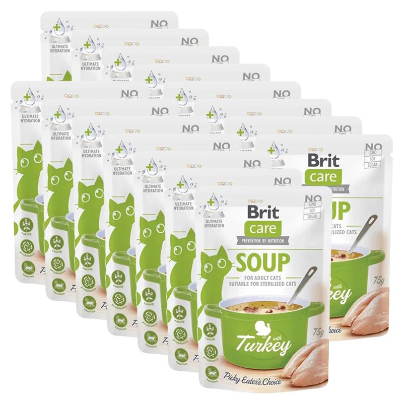 Brit Care Cat Soup with Turkey 15 x 75 g