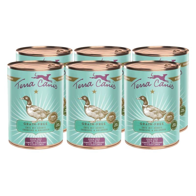 Terra Canis Grain-free Duck with pumpkin, strawberry & elderflower 6 x 400 g