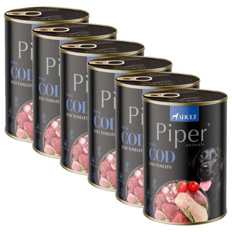 Konzerva Piper Adult s bakalarom i rajčicama 6 x 400 g