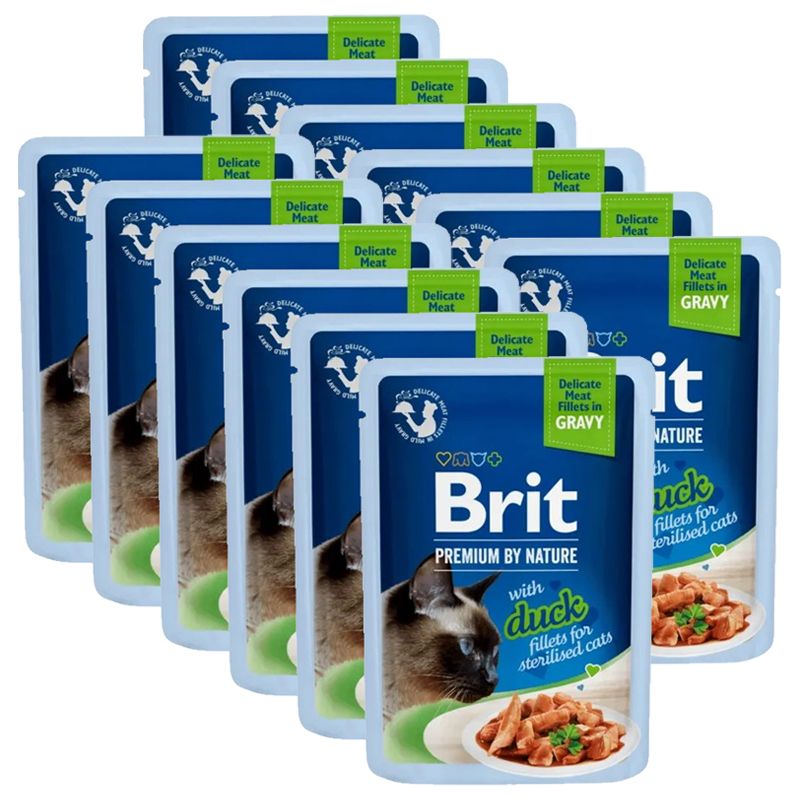 BRIT Premium Cat Delicate Fillets in Gravy with Duck for Sterilised 12 x 85 g