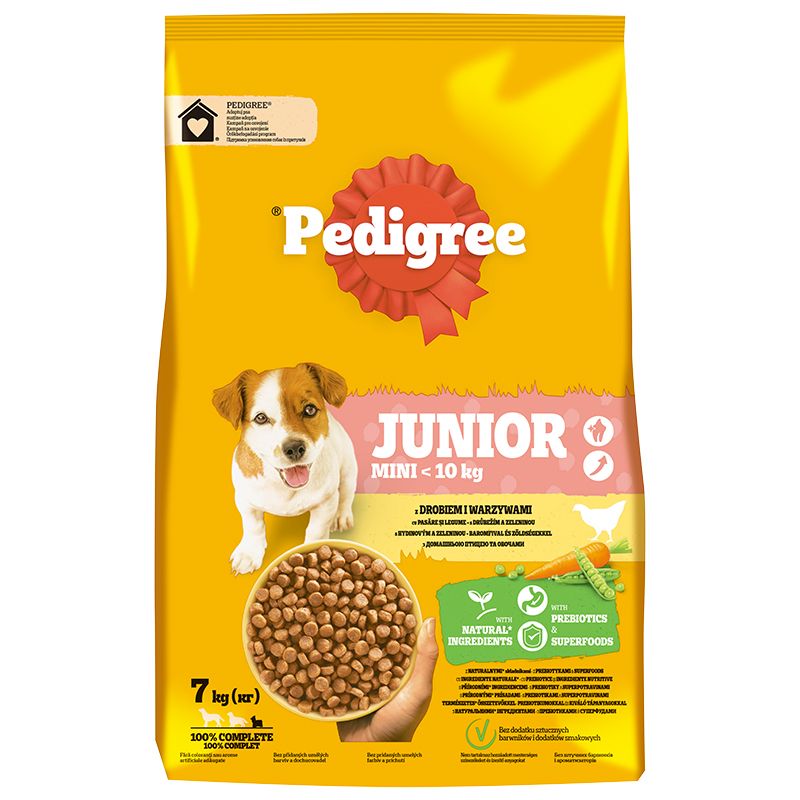Pedigree Junior Mini s piletinom i povrćem 7 kg