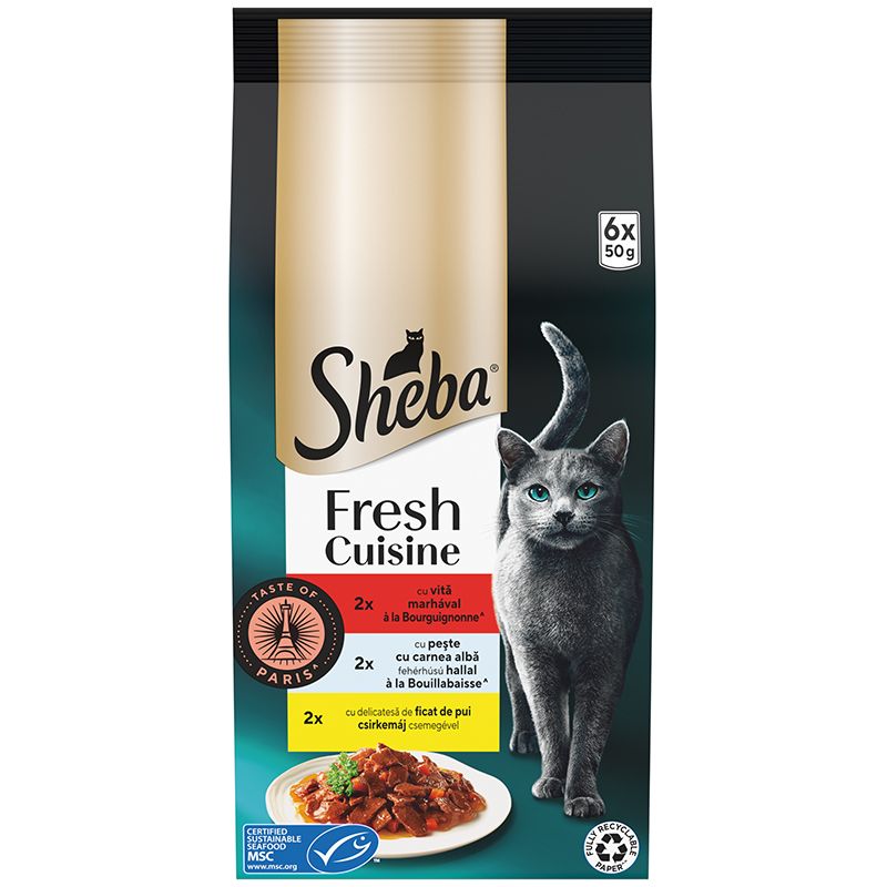 Sheba Fresh Cuisine Okus Pariza vrećice u umaku 6 x 50 g