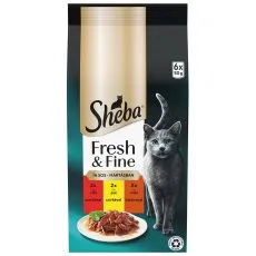 Sheba Fresh & Fine vrećice za mačke, piletina, govedina i janjetina 6 x 50 g