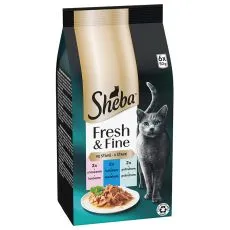 Sheba Fresh & Fine vrećice za mačke, piletina, pastrva i losos 6 x 50 g