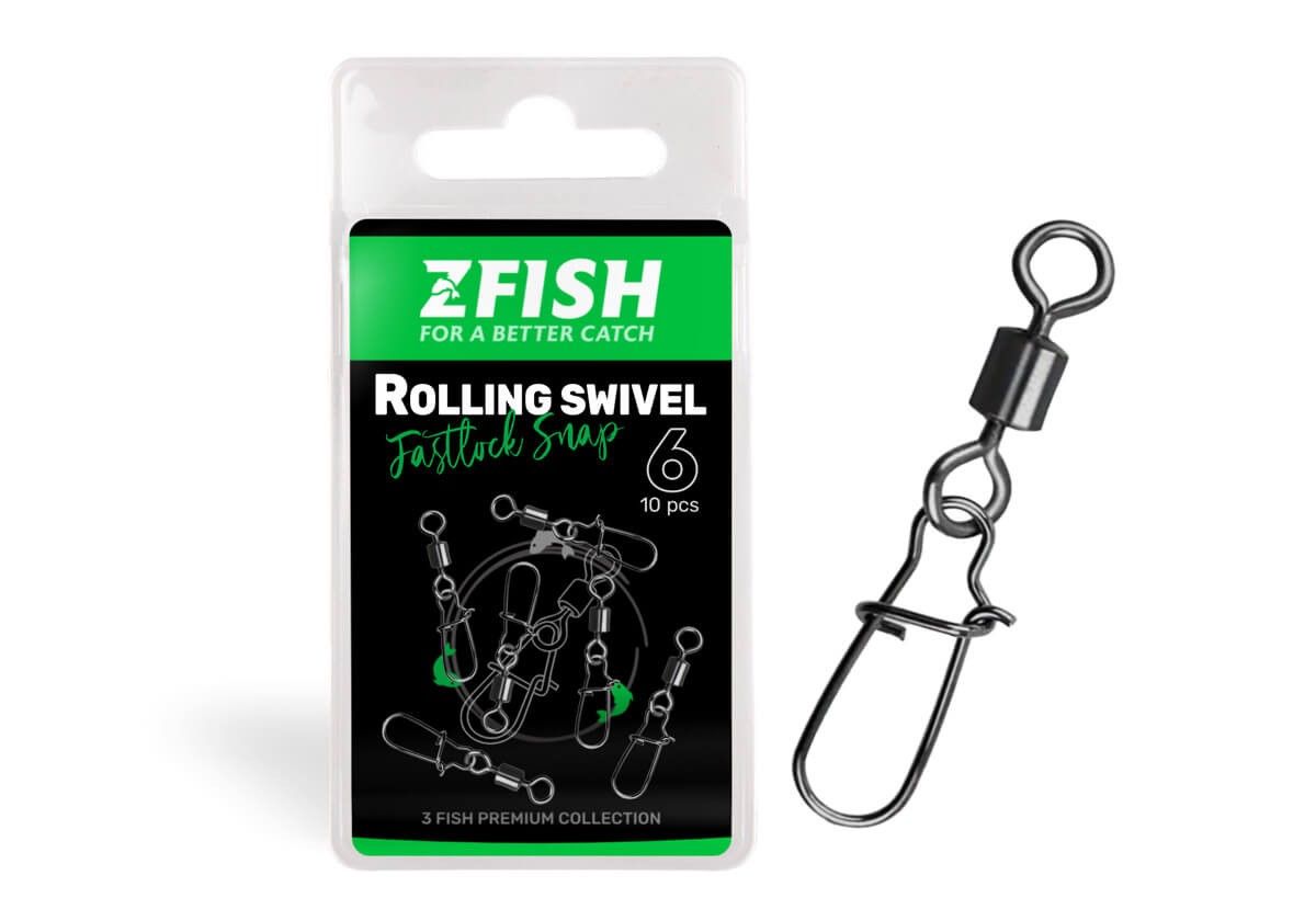ZFISH Rolling Swivel & Fastlock Snap 12 / 18 kg