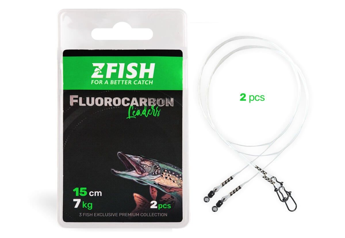 ZFISH Fluorocarbon Leader 15cm / 7kg / 2x