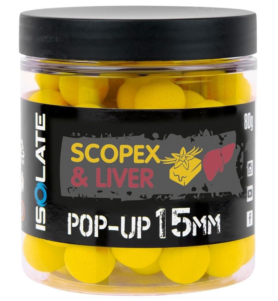 Shimano Isolate Pop-Up Scopex Liver 15mm - 80g Fluoro Yellow