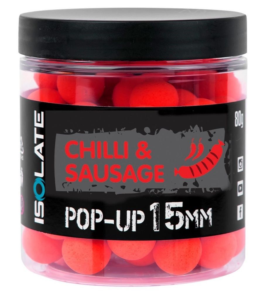 Shimano Isolate Pop-Up Chilli Sausage 15mm - 80g Fluoro Red