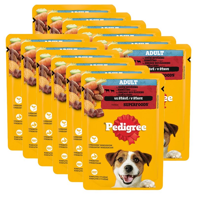 Pedigree Adult vrećica s govedinom i janjetinom u umaku 12 x 100 g
