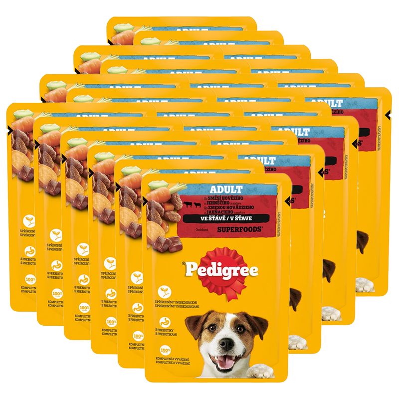 Pedigree Adult vrećica s govedinom i janjetinom u umaku 24 x 100 g
